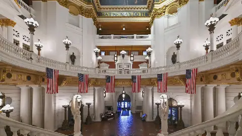 The Pennsylvania State Capitol rotunda as seen last year.