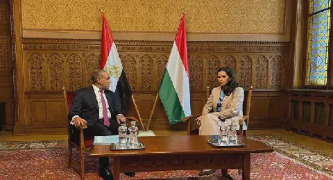وزير الخارجية يبحث مع نظيرته المجرية العلاقات الثنائية والمستجدات الإقليمية