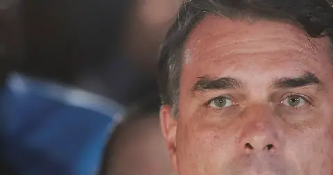 Brazilian presidential candidate Flavio Bolsonaro of the Liberal Party speaks after losing the presidential runoff election in Brasilia, Brazil, October 25. Picture: Reuters/Agustin Marcarian