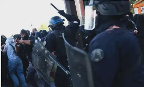 French Police Use Force to Disperse Protesters in Paris