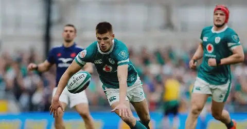Rugby Union - Six Nations Championship - Ireland v France - Aviva Stadium, Dublin, Ireland - March 8, 2025 Ireland's Sam Prendergast in action. Picture: Clodagh Kilcoyne/Reuters
