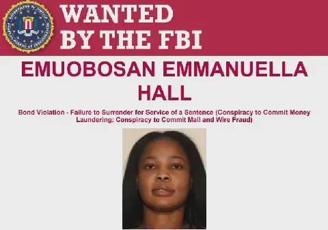 FBI Offers $5,000 Reward for Wanted Nigerian Woman Emuobosan Emanuella Hall