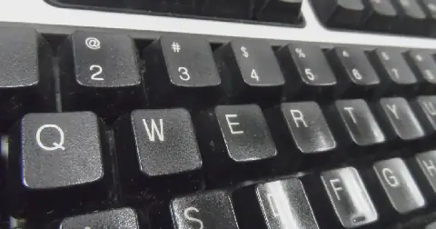 Close-up of a computer keyboard.