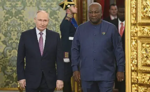 John Mahama and Vladimir Putin