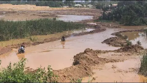 The broken brdge area